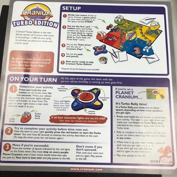 Cranium Turbo Edition 16 outrageous activities Board Game - Picture 4 of 9